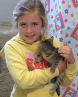 Hinsdale Humane Society's "Kitten Shower" participant Harper Carroll of Western Springs