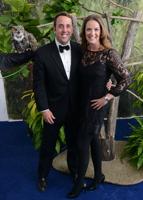 The Chicago Zoological Society's "Around the Whirl in 80 Years" event attendees  Ben and Molly Bradley of Hinsdale