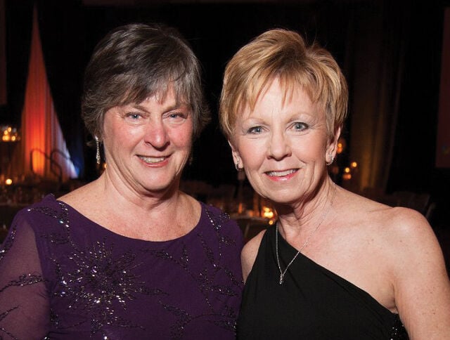 President and CEO of Pillars Ann Schreiner of Oak Park (left) and Zada Clarke of Western Springs, chair of the Pillars Board of Directors. A total of 519 attendees braved the January blizzard that brought 18 inches of snow to attend the 2015 Pillars Ball